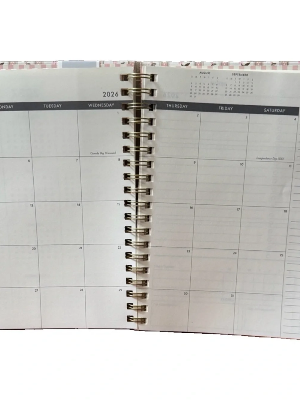 Eccolo Planner 2026- 2027 18-Month Weekly & Monthly Planner Hard Cover 10x8”
